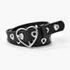 2023 Women's Heart Buckle Denim Belt with Eyelet Cutouts