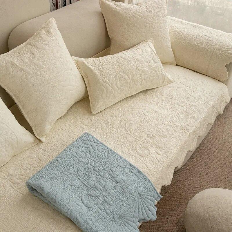 

Стильный маленький свежий коврик для дивана с изогнутыми краями, современный минималистичный противоскользящий коврик для дивана, универсальная подушка для сиденья на четыре сезона 70x70cm