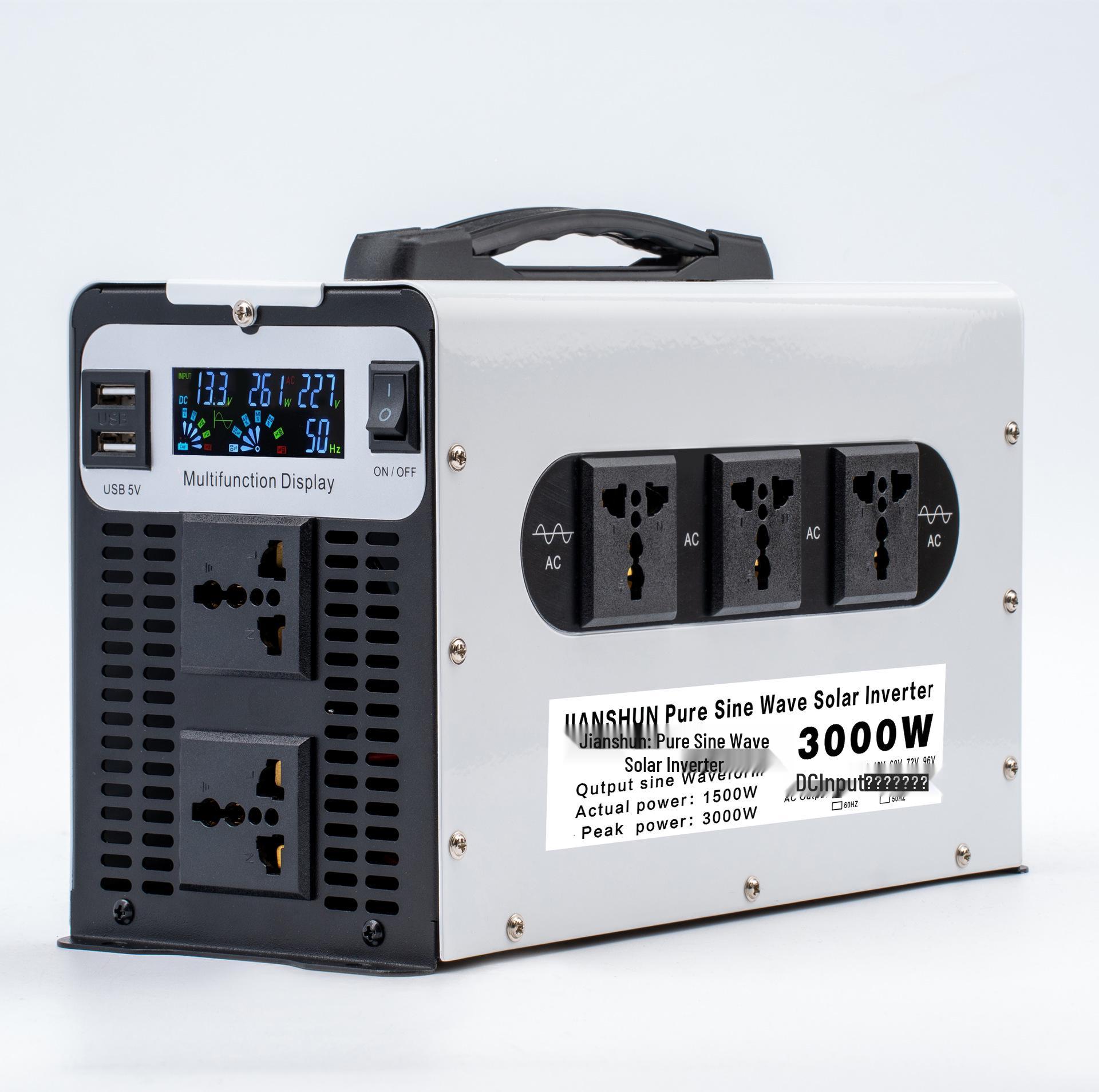 

Krusolar Pure Sine Wave Inverter 12V-96V to 110V-220V for Home and Car