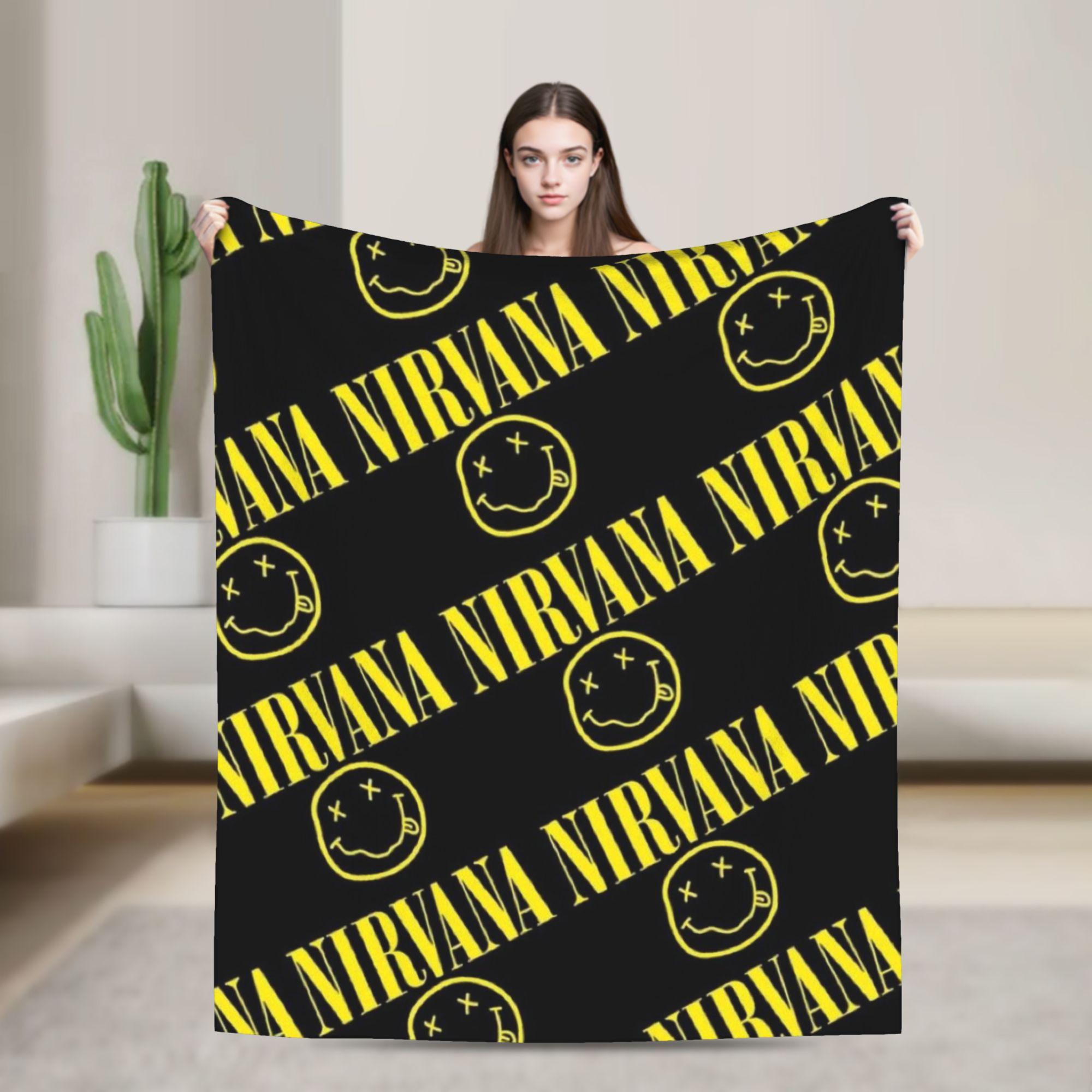 

Пов язка на голову Nirvana Теплі м які ковдри Плюшева ковдра для кемпінгу Естетична спальня Фланелева постільна ковдра Покривало для дивана-ліжка 40x50in