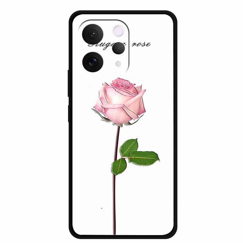 For Vivo S50 5G Case 3D Emboss Flower Black Silicone Soft Back Cover Case For Vivo S50 2025 Phone Case 6.59" Coque V2528A Fundas