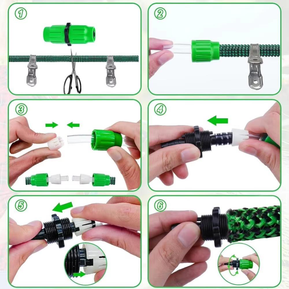 5pcs New Expandable Water Pipe Connector Extender Set Garden Accessory Repair Hose Connector Simple Installation Hose Repair Kit