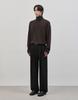 WORK ON BODY OFF Rested Semi-Overfit Turtleneck Knit [Brown]