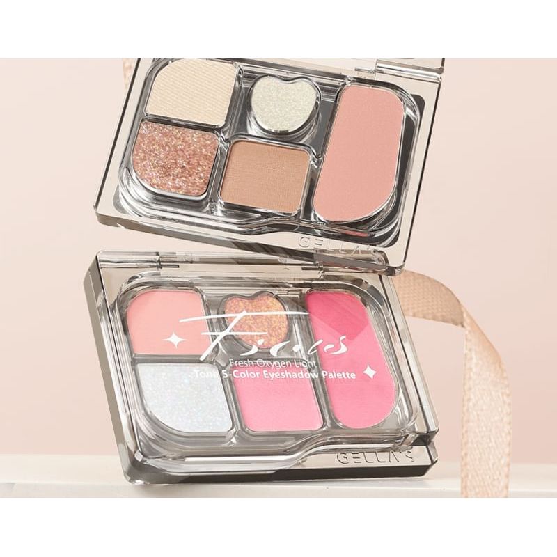 GELLA'S - Fresh Oxygen Light Tone 5-Color Eyeshadow Palette - 3 Types