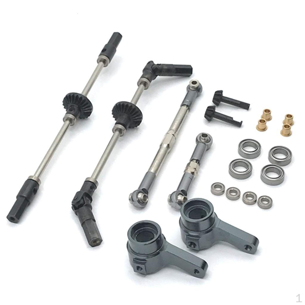 

Metal Front Rear Axle Shaft Bearing Linkage Rods Steering Hubs Accessories set 90 MN99