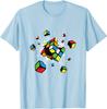 Exploding rubix rubiks rubics cube present gift for kids T-Shirt Fitness Tight Tshirts Classic Tops & Tees Cotton Men Casual