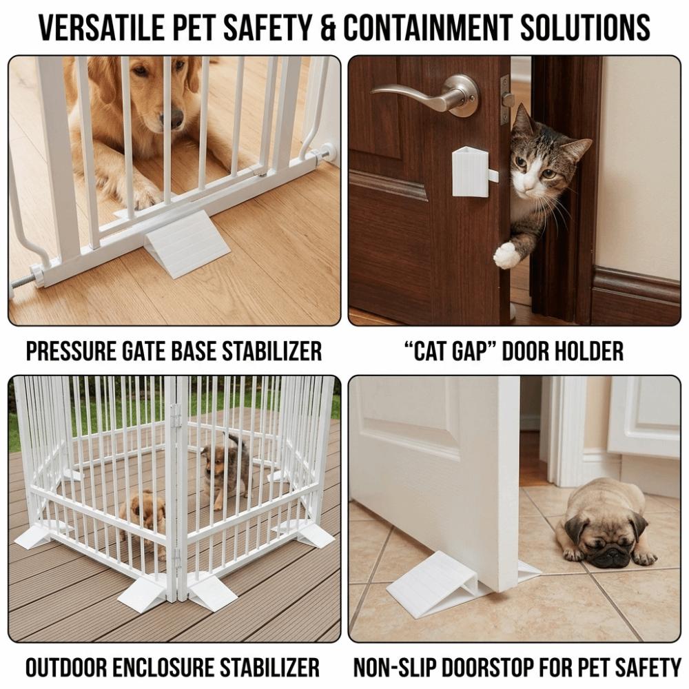 4pcs Triangle Shaped Playpen Fixing Clip Thick Build Solid Structure Gate Base Bracket Tight Connection Non Slip Surface