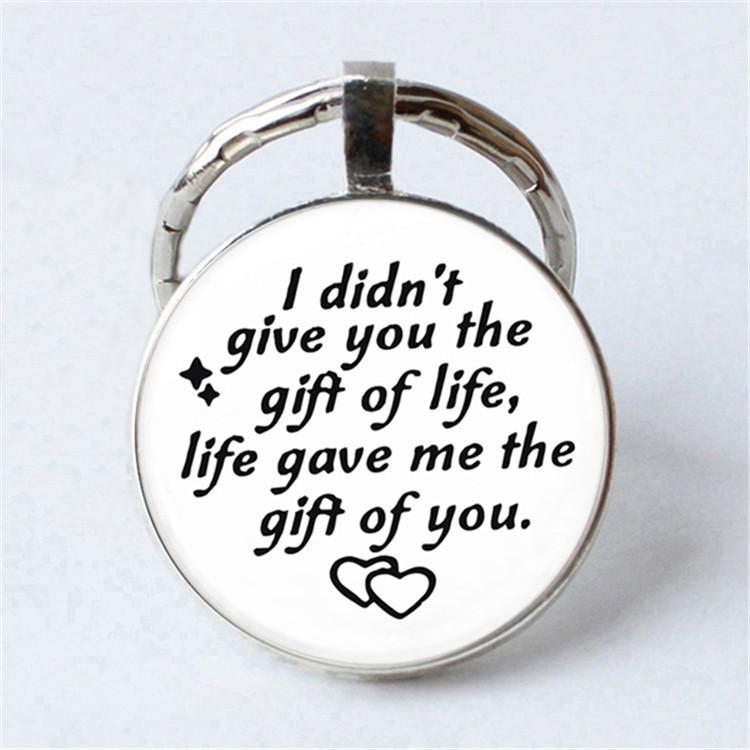 Keychain Accessories Pendant Floral Thanksgiving Text Good Friends Retro Personalized Keychain Gift Pendant