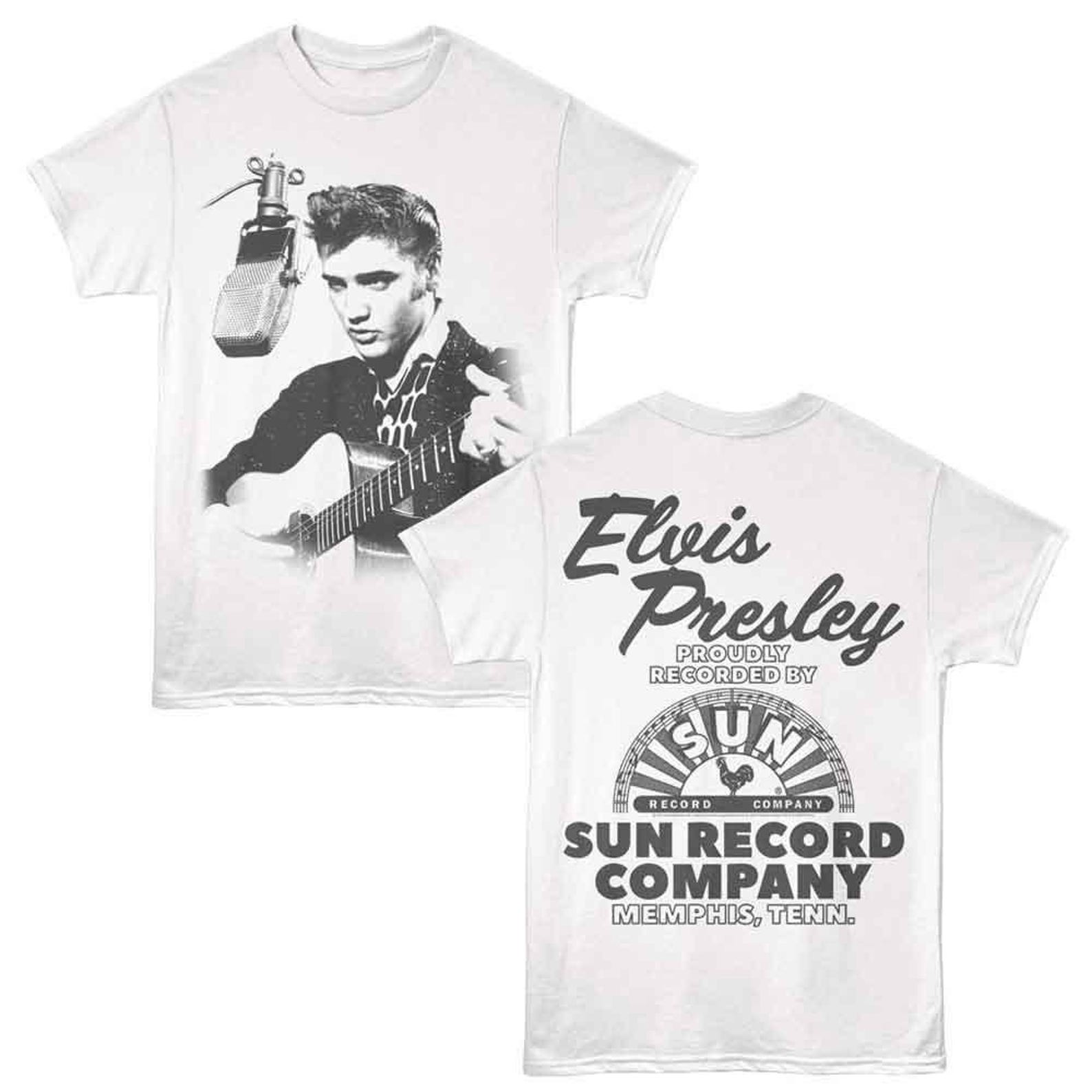 Elvis Presley Sun Records Proudly Recorded White T-Shirt L