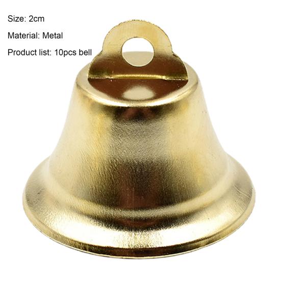 10Pcs/Set Hanging Bell Exquisite Workmanship Clear Ringing Metal Christmas Rustic Bell Decor for Home