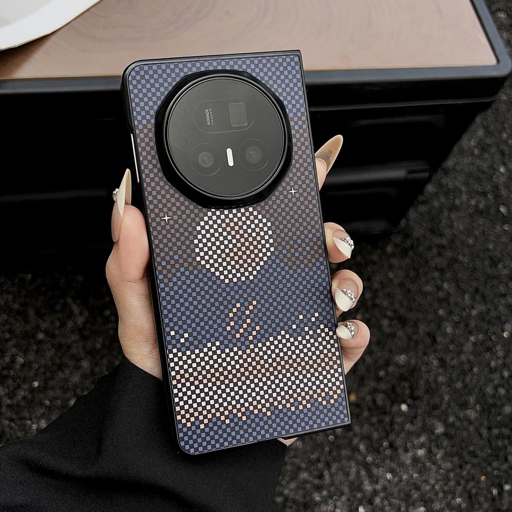 Kevlar painted built-in wireless charging magnetic suction ring phone case For Honor Magic V5 magic v3 Camera Protect Cover HONOR Magic V5