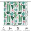 Green Cactus Shower Curtain Set Bathroom Decor Fabric Waterproof Shower Panels For Home Decoration Supplies