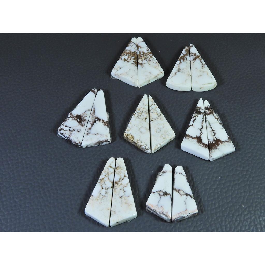 187Cts. Natural Wild horse Jasper Fancy Cabochon Loose Gemstone 7Pair Lot C-1460