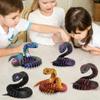 3D Printed Articulated Snake Fidget Toy Realistic Movable Joint Snake Action Figure Stress Relief Desk Decor Animal Model Gift
