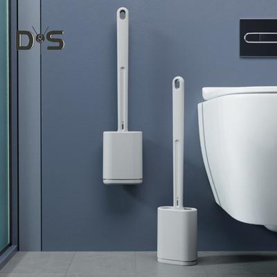 Silikonový toaletní kartáč s dlouhou rukojetí, oboustranný kartáč na hloubkové čištění, protiskluzový design, držák filtru, sada nástrojů pro čištění koupelny