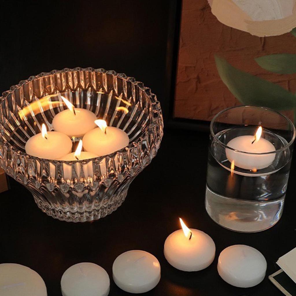 White 1PC Ornament Floating Candles Disc Tealight Candles Wedding Floating Candles Floating Mini Water Ornaments dropshipping