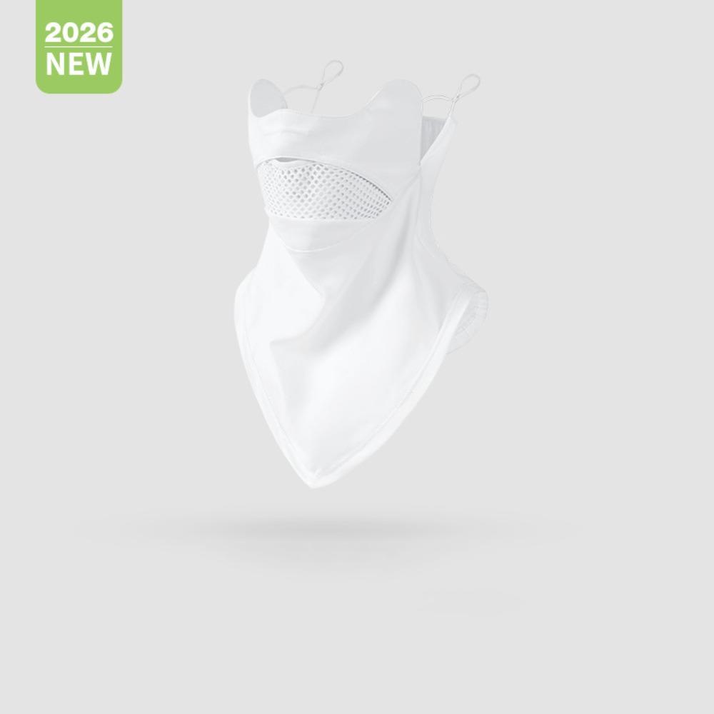 Breathable Ice Silk Mask Summer Face Cover Elastic Sunscreen Mask  Sports белый