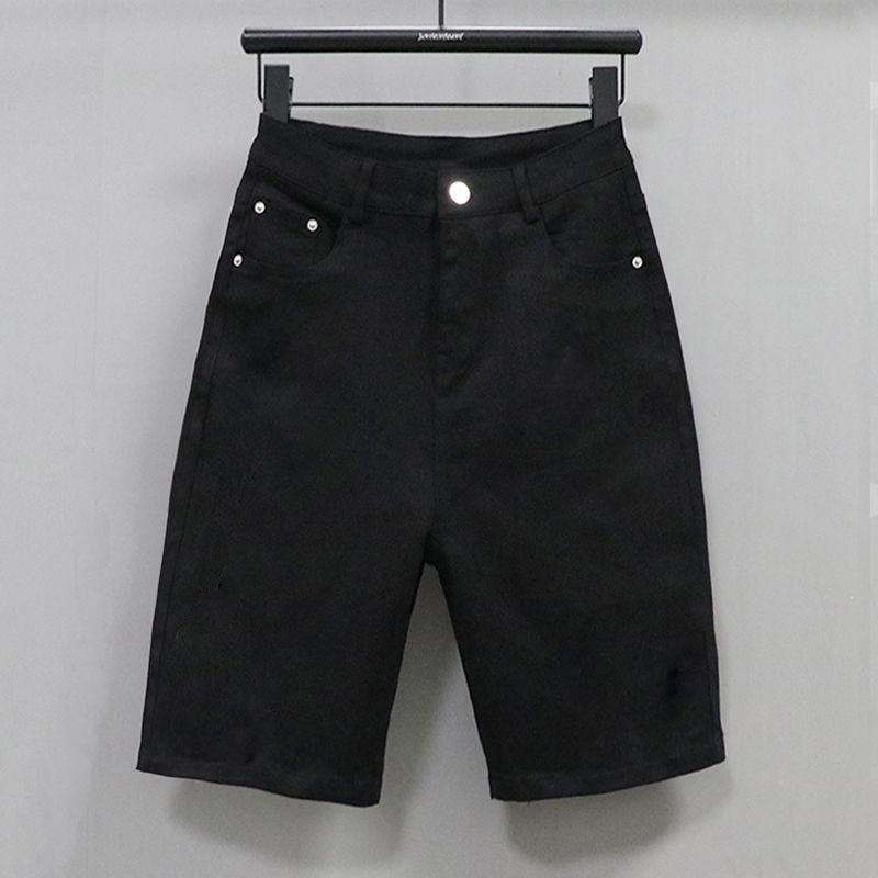 Women's Korean Style High-Waisted Straight-Leg Denim Pants - Versatile, Casual, Stretch for Cycling and Everyday Wear