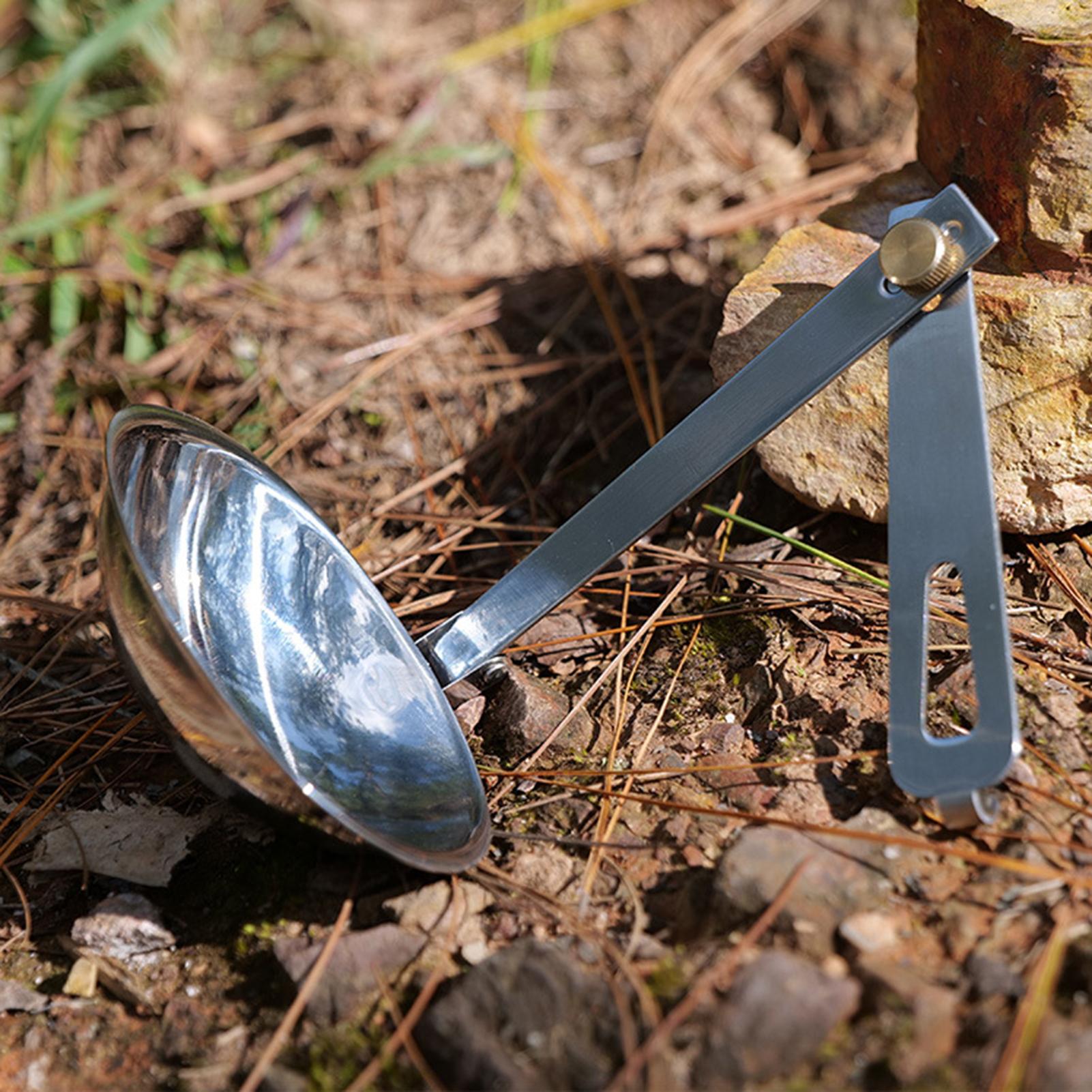 

Ложка для кемпинга, складная ложка, портативные столовые приборы, ложка из нержавеющей стали, посуда для путешествий на открытом воздухе, походная посуда для выживания, походная посуда