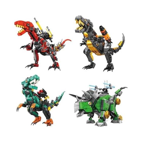 Dinosaur Block Set Dinosaur Mechanical Beast Series Height Approx. 15cm Godzilla Monster Dragon Dinosaur Action Figure Toy Block Toy Educational Boys