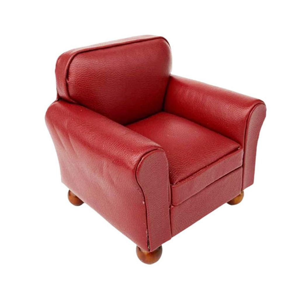 Miniature Sofa Model Figurine For 1/12 Scale Dollhouse Furniture Great For Bedroom and Living Room Scene Decoration