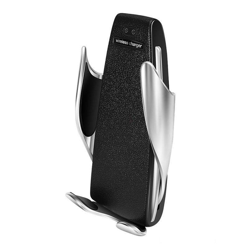S5 Automatic Clamping 10W Qi Wireless Car Charger 360 Degree Rotation Vent Mount Phone