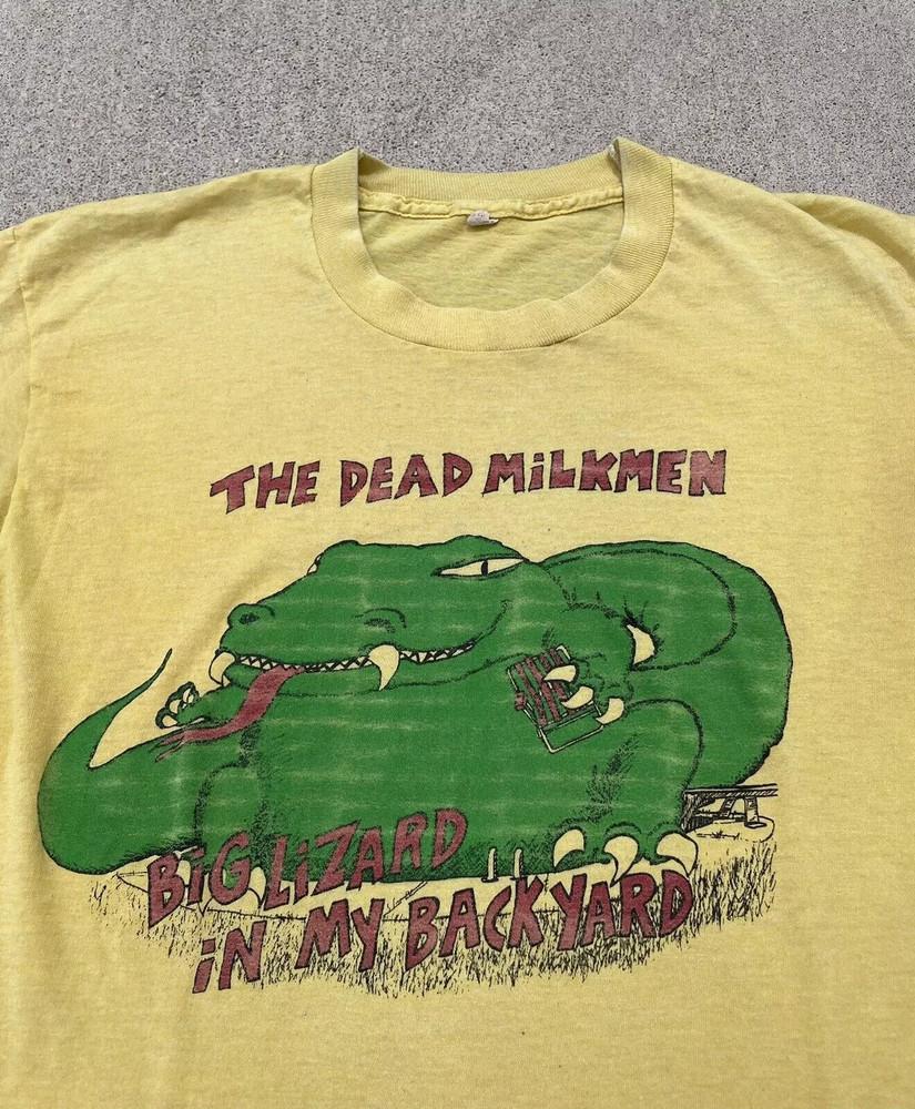 Vintage 80s The Dead Milkmen Big Lizard In My Backyard T-Shirt AL619 Unisex T-Shirt M