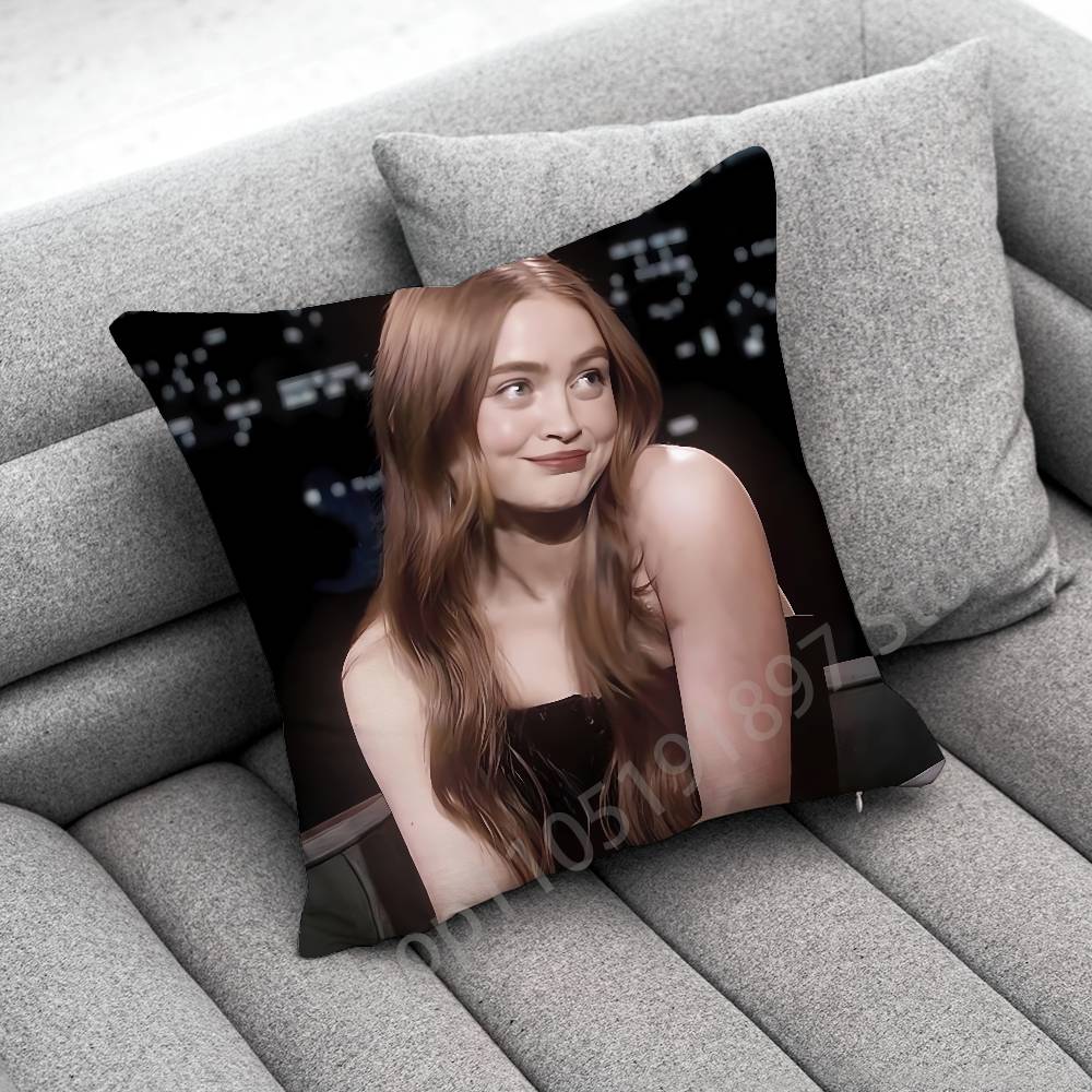 American Actress S-Sadie Sink Throw Pillow Case For 45*45cm 40cm 30cm 50cm 55cm Square Home Pillowcase Case