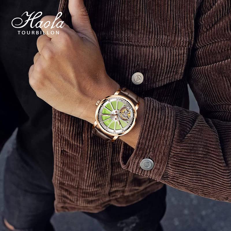 HAOFA Hollow 7 Manual Diamond Gift Men's Watch, Double-sided Tourbillon, O'clock Tourbillon, Winding, Mechanical, Dial, Stylish, Gentleman, Popular,