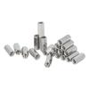 20Pcs Hex Coupling Nut 304 Stainless Steel Rust Proof Female Thread M5 Connector Nut Silver