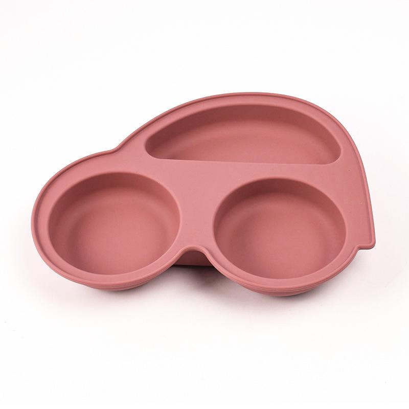 Cross-Border Baby Silicone Tableware: Anti-Fall Eating Tray for Children