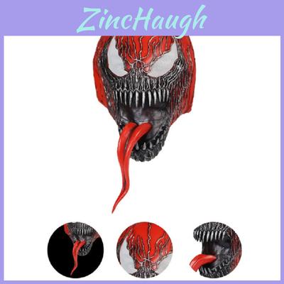All Red Venom Spider-man Cosplay Mask For Adults Comfortable Latex Headgear