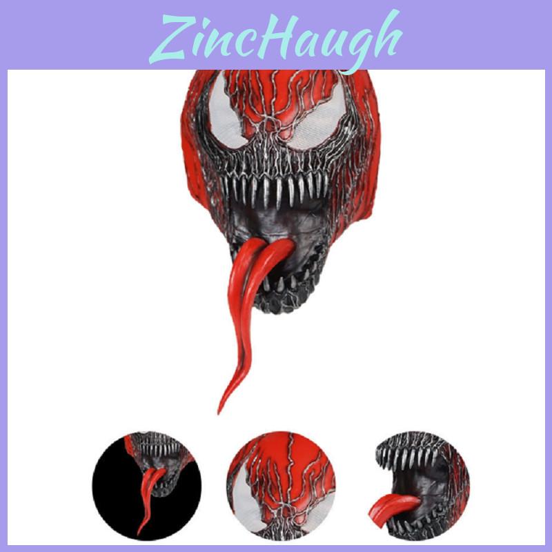 All Red Venom Spider-man Cosplay Mask For Adults Comfortable Latex Headgear