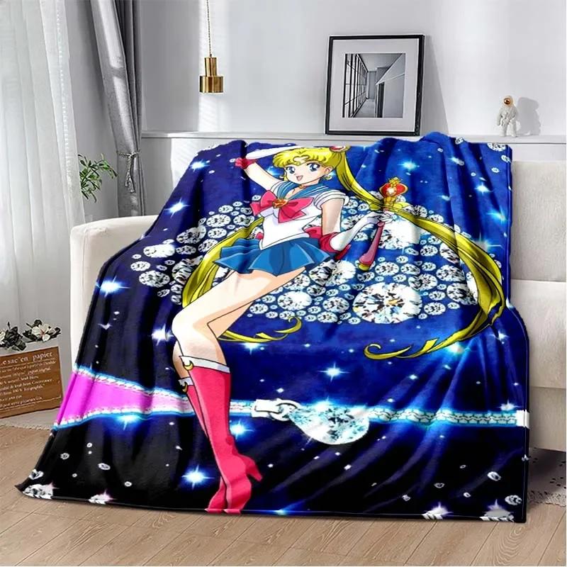 Pătură drăguță S-Sailor-Moon cu desene animate 3D imprimate modă moale confortabilă sufragerie dormitor canapea pat pătură de călătorie cadou de aniversare pentru copii