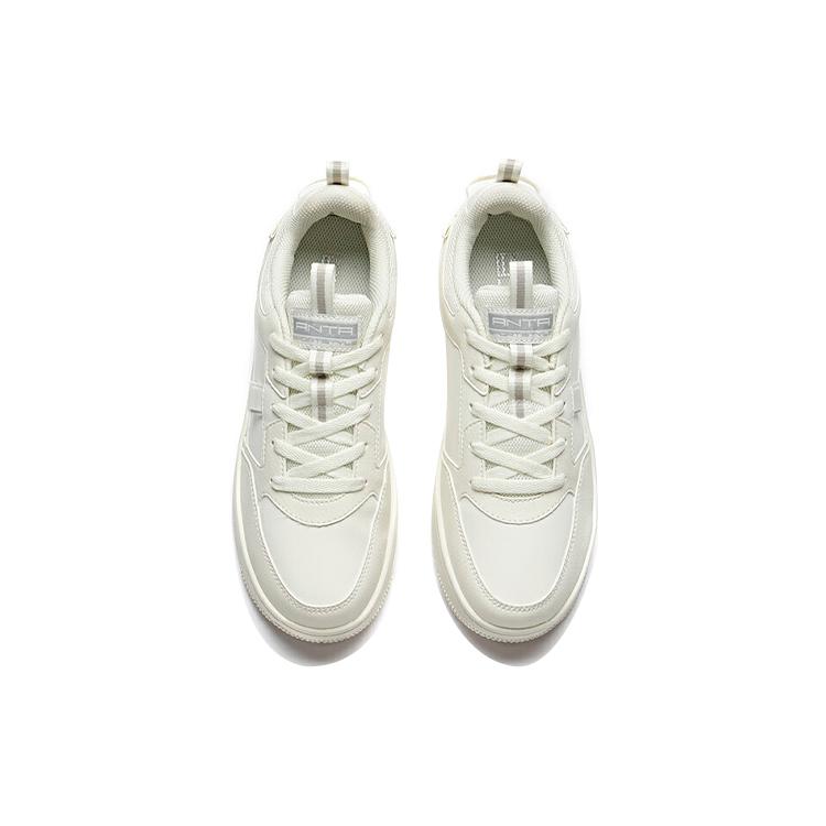 Anta Life Collection Abrasion Resistant Breathable Low top Skateboard Shoes Women's White 922018061-2