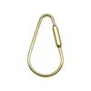Tangteng Copper Art Brass D-Type Buckle Ring Metal U-Type Keychain, Multifunctional Pure Copper Car Key D-Type Buckle Accessories
