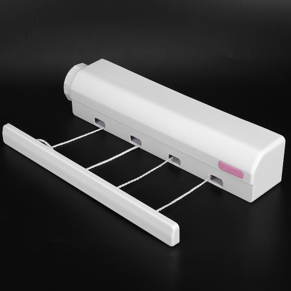 Punch Installation Telescopic Drying Rack Laundry Drying Line Balcony Bathroom Laundry Room