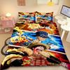 Soft Duvet Cover One-Piece Lufy Anime Beding Set Comfortable Quilt Cover Warm Comforter Cover King Quen Sized Dimensions for Young Boys Adult People
