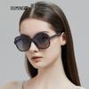 Chic Slimming Oversized Sunglasses for Square & Round Faces, UV Protection, Street Style, Curved High-End Design - Model 6261.