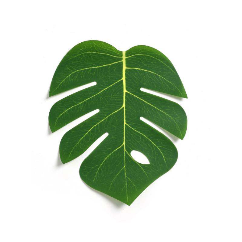 

10 шт. Гавайский искусственный пальмовый лист, лист панциря черепахи, джунгли, пляжная тематическая вечеринка, коврик для цветочной композиции, аксессуары, коврик для чашки