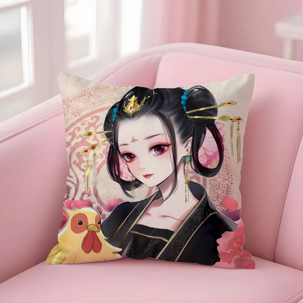 Anime R-Raven The Inner PalaceS Pillow Case S ft Plush Fabric Double Sided Print Decorative Home Living Room Gift Cushion Cover