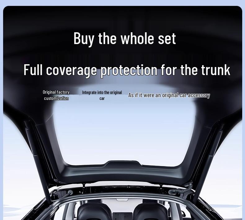 Tesla Model Y Kofferraumschutz & Kohlefaser Heckklappenschweller