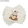 4pcs/6pcs Christmas Table Mats for Dining, Cup And Snowman Pattern Placemats, Suitable for Holiday Decorations, Dining Tables, Scenes, Weddings, Banqu
