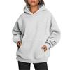 Oversized Schulterabfall Hoodie Damen Herbst Verdickter Hoodie Langarm Lange Tasche Lässig Bequem Streetwear