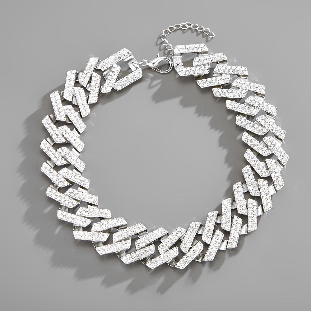 30mm Extra Large Cuban Necklace & Bracelet Set with Full Diamond Detailing