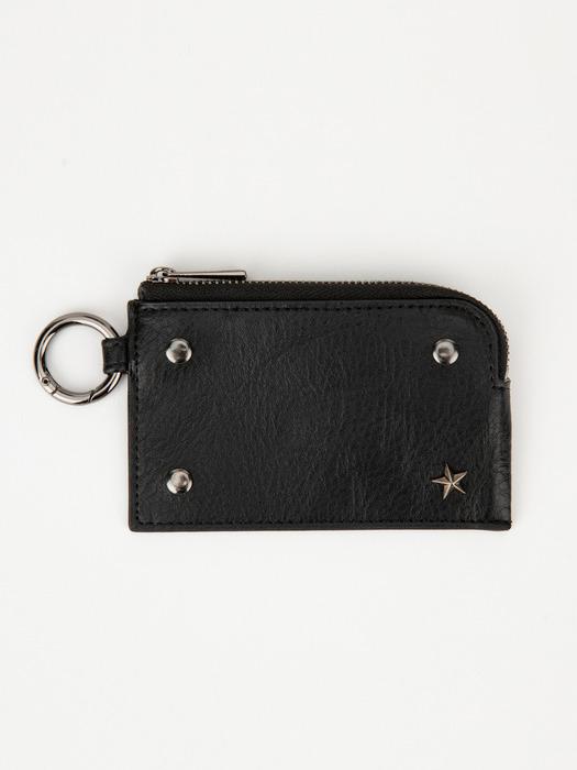 

sloppipie Zippy leather wallet [black] black