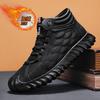 Warme Pelz Winter Herrenschuhe für Herren Plateau Leder Stiefeletten Mode Neuheit Prägnante Lässige Arbeitsschuhe Hochwertige Schuhe