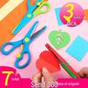 Handmade Children's Round-Head Scissors Set - Plastic, Portable, Colorful, for Paper Cutting & Origami.