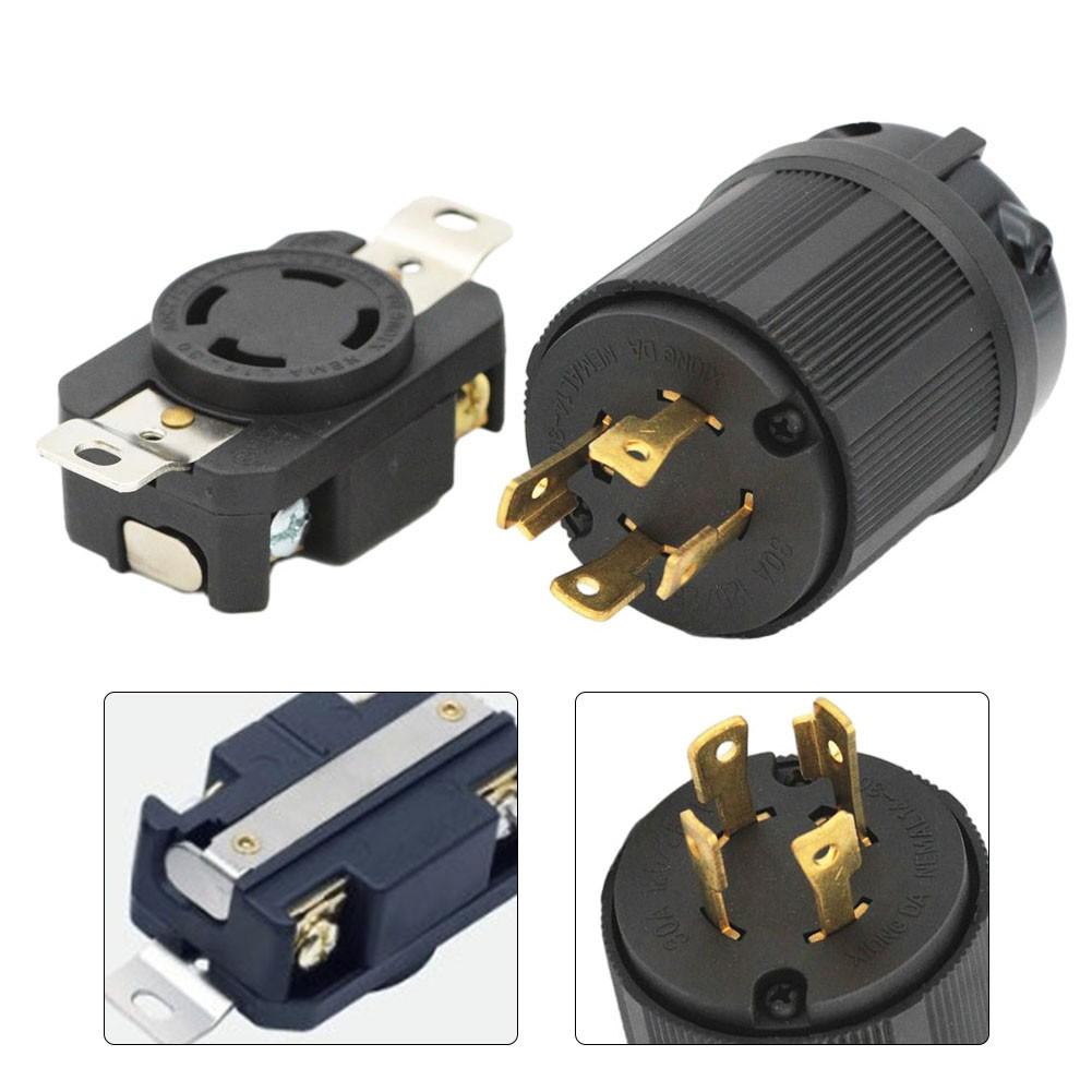

Heavy Duty NEMA L14 30P and L14 30R Locking Plugs and Receptacles 30A 125/250V