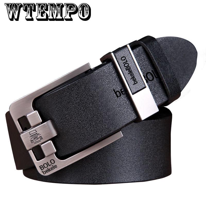 

Натуральний шкіряний ремінь для чоловіків Чоловічий джинсовий ремінь Чоловічі високоякісні повсякденні штани Пояс Вінтажна пряжка 120cm